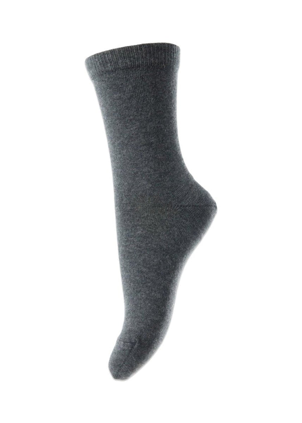 MP Denmarks Cotton socks - Dark Grey Melange. Køb accessories her.