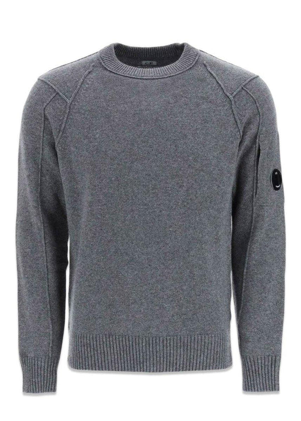 C.P. Companys Crew Neck Knitwear - Tarmac Grey. Køb strik her.