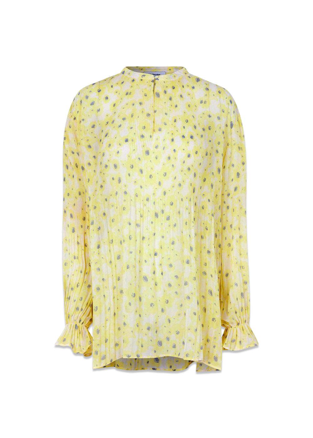 Modströms CruzMD print shirt - Aqua Yellow Flower. Køb shirts her.