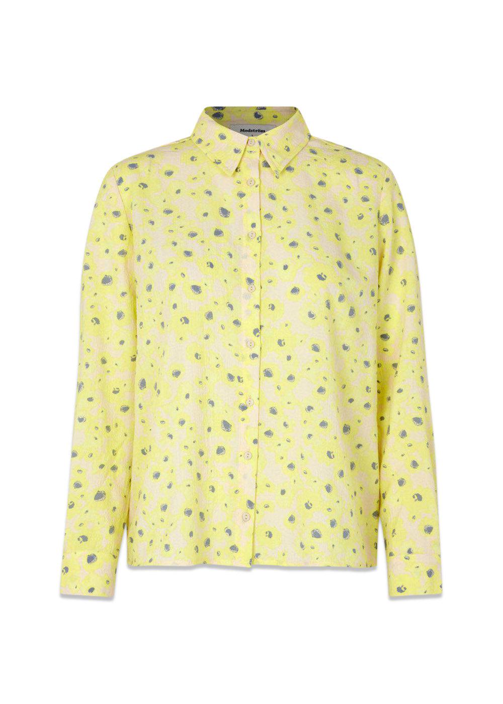 Modströms CupidMD print shirt - Aqua Yellow Flower. Køb shirts her.