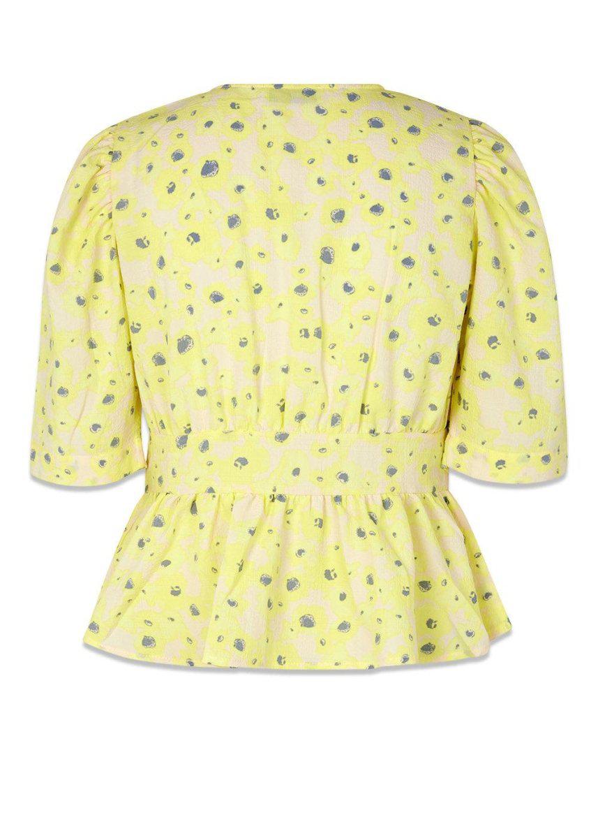 CupidMD print top - Aqua Yellow Flower Top100_56873_Aquayellowflower_XS5714980223469- Butler Loftet