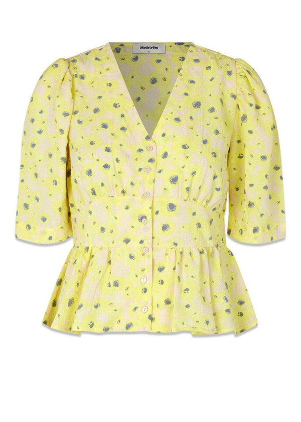 Modströms CupidMD print top - Aqua Yellow Flower. Køb toppe her.