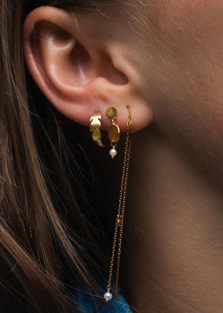 Dangling Petit Coin And Stone - Gold Jewellery704_1126_GOLD_SINGLE5712778016477- Butler Loftet