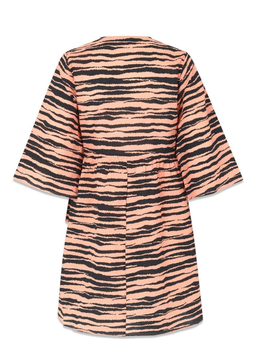 DasiaMD print wrap dress - Tiger Peach Dress100_57017_TigerPeach_XS5714980244785- Butler Loftet