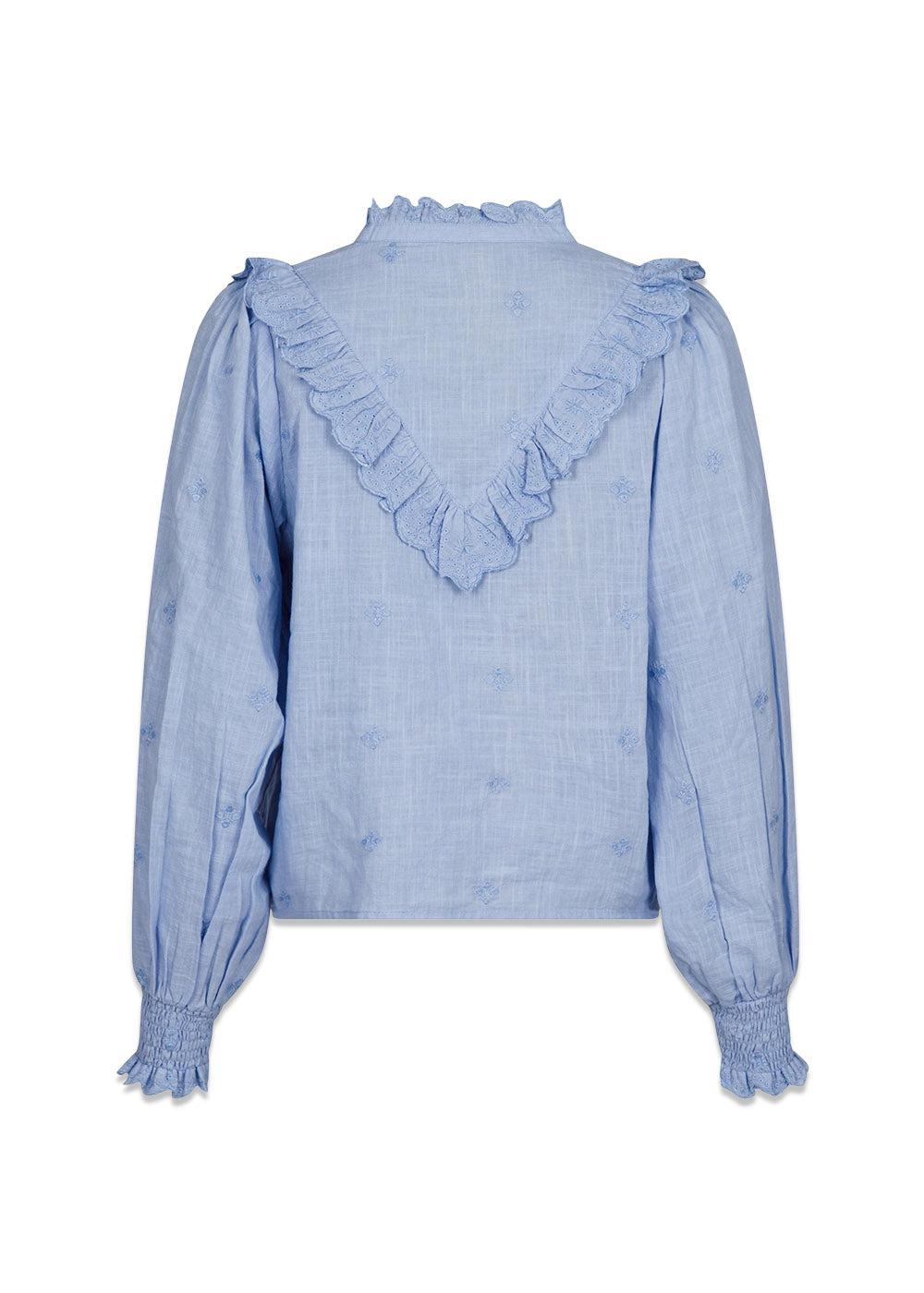 Degas Blouse - Light Blue-Blouses-Neo Noir-Butler Loftet