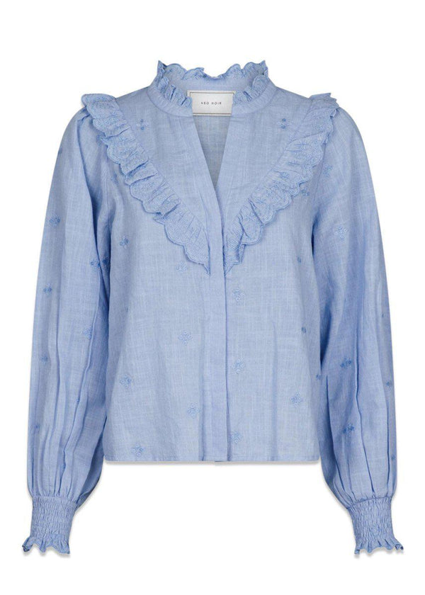 Neo Noirs Degas Blouse - Light Blue. Køb blouses her.