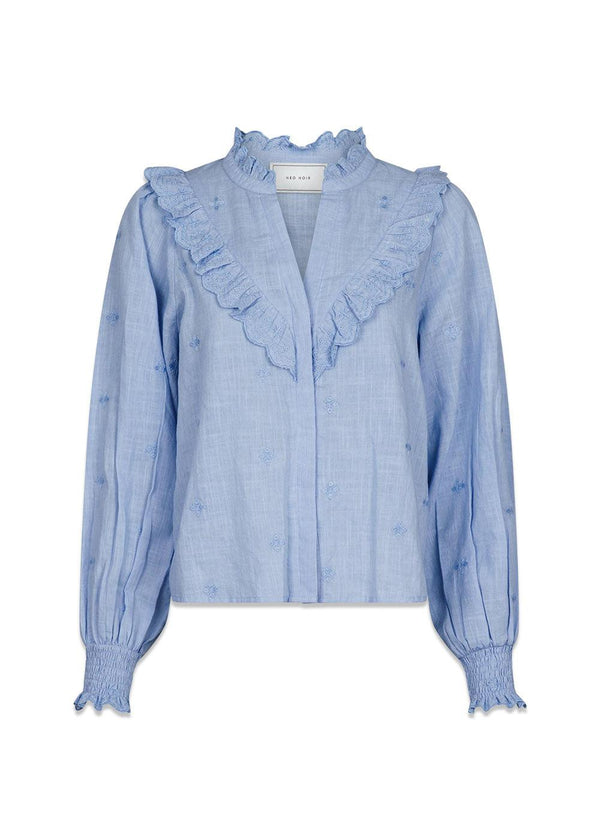 Neo Noirs Degas Blouse - Light Blue. Køb blouses her.