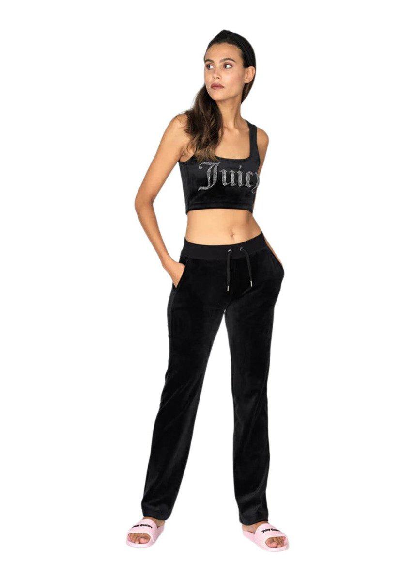 Juicy Coutures Del Ray Diamante Track Pant - Black. Køb bukser her.