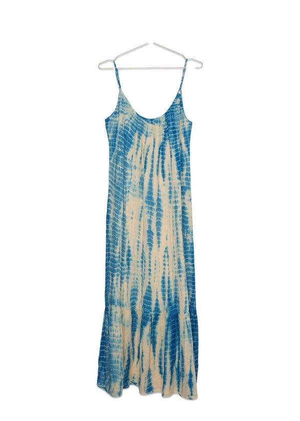 Sissel Edelbos Delhi tye die strap dress - Blue. Køb kjoler her.