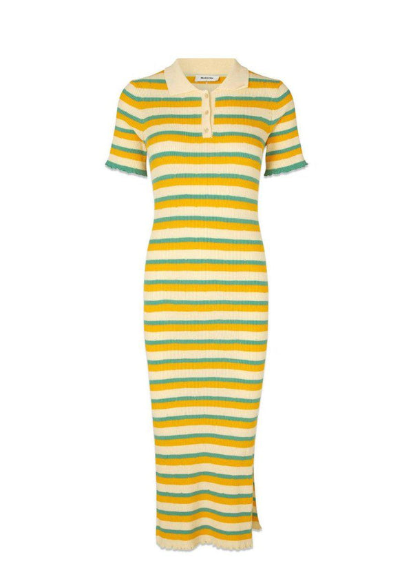 Modströms DorisMD dress - Jade Gold Stripe. Køb kjoler her.