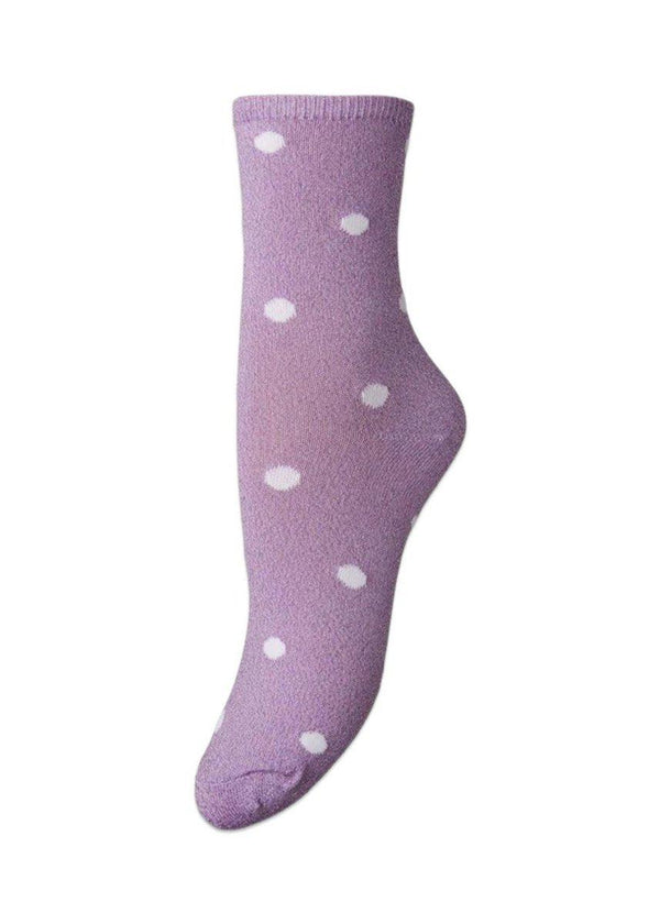 BeckSöndergaards Dotsy Glam Sock - Crocus Petal. Køb socks/stockings her.