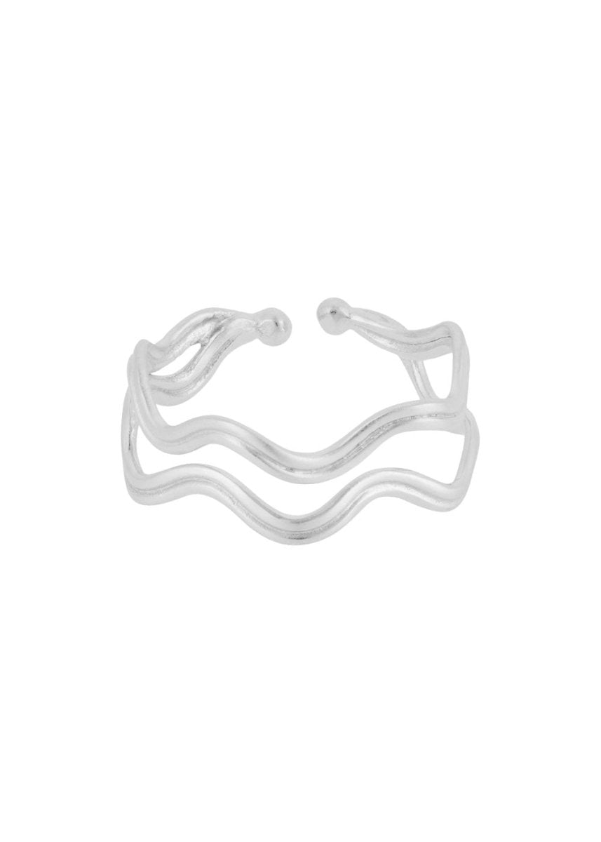 Pernille Corydons Double Wave Ring - Silver. Køb ringe her.