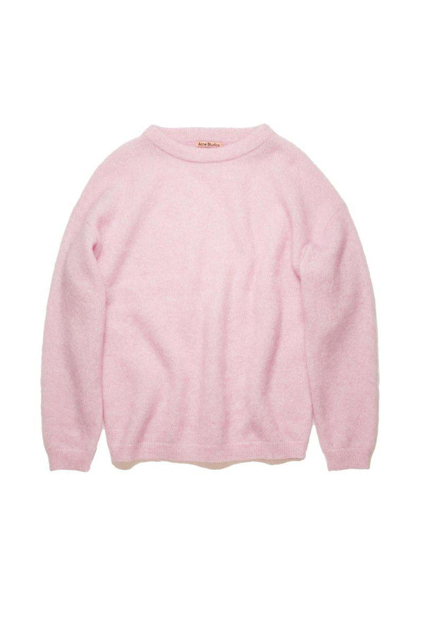 Acne Studios' Dramatic Moh - Bubblegum Pink. Køb strik her.