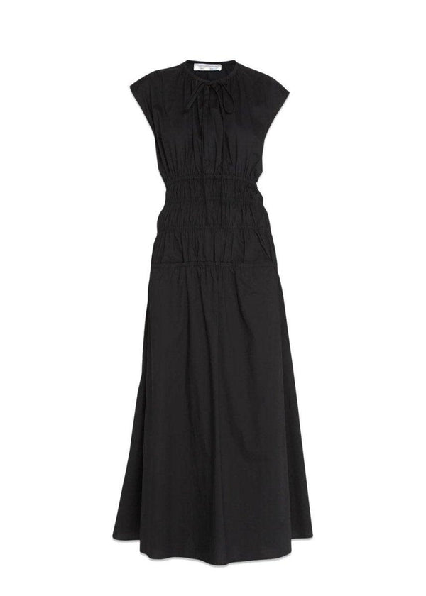 Proenza Schoulers Drawstring Midi Dress - Black. Køb kjoler her.