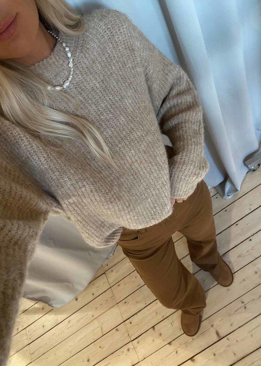 EAST - Beige Melange Knitwear520_EAST18FH22_BEIGEMELANGE_S3608290756590- Butler Loftet