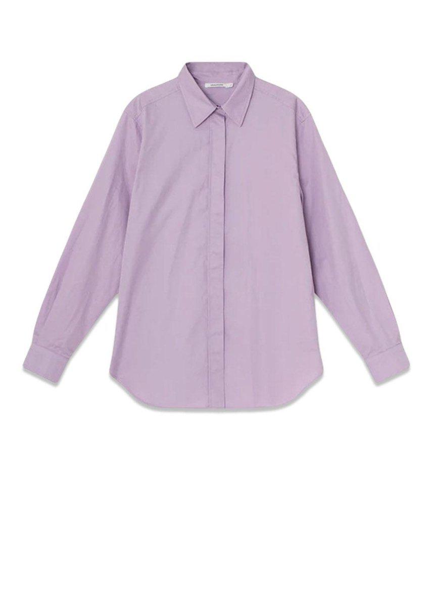 Graumanns Ebba Shirt - Cotton - Lavender. Køb blouses her.