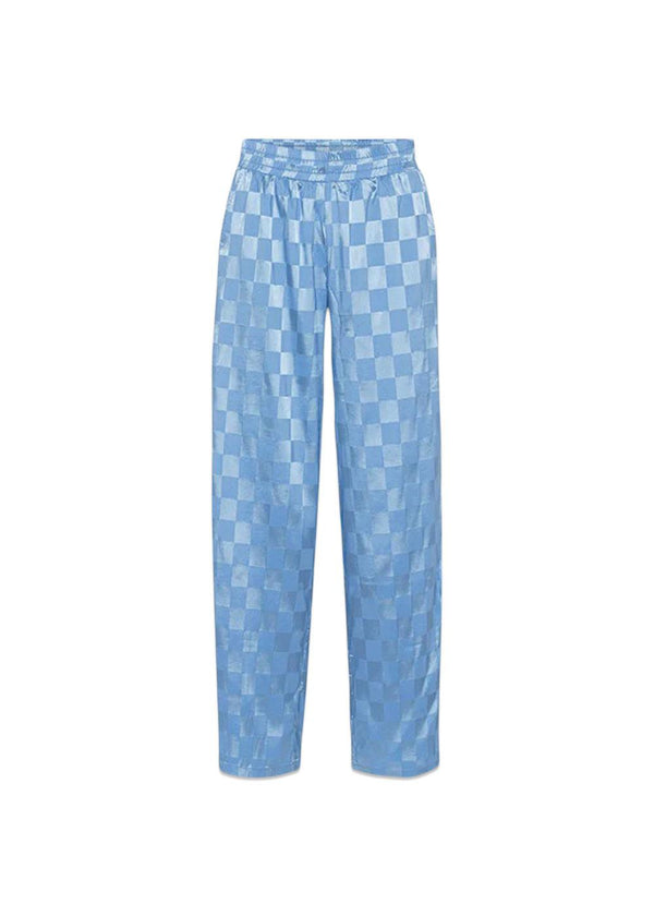 HUNKØN's Edna trousers - Blue Checked. Køb bukser her.