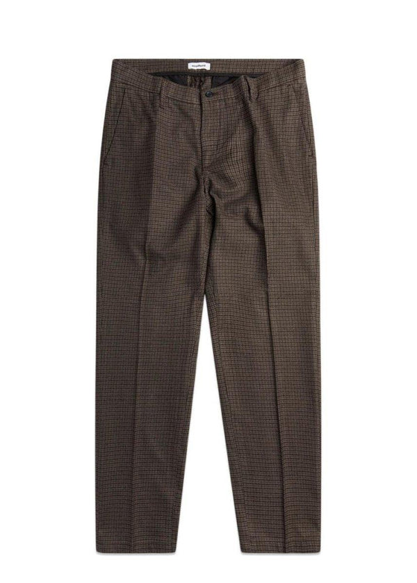 Woodbirds Eik Breek Pants - Brown Check. Køb bukser her.