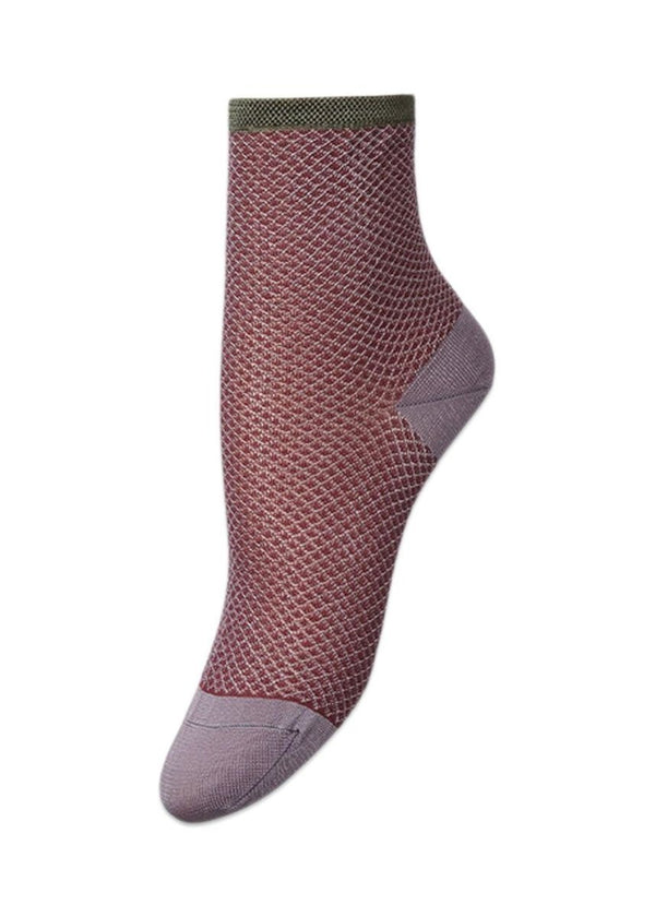 BeckSöndergaards Ellery Harlequin Sock - Decadent Chocolate. Køb accessories her.