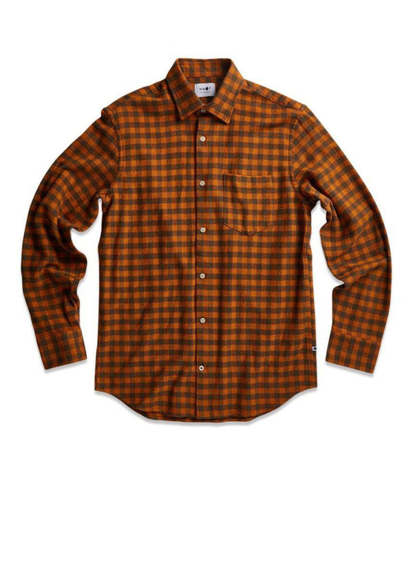 Nn. 07s Errico Shirt 5166 - Orange Check. Køb shirts her.