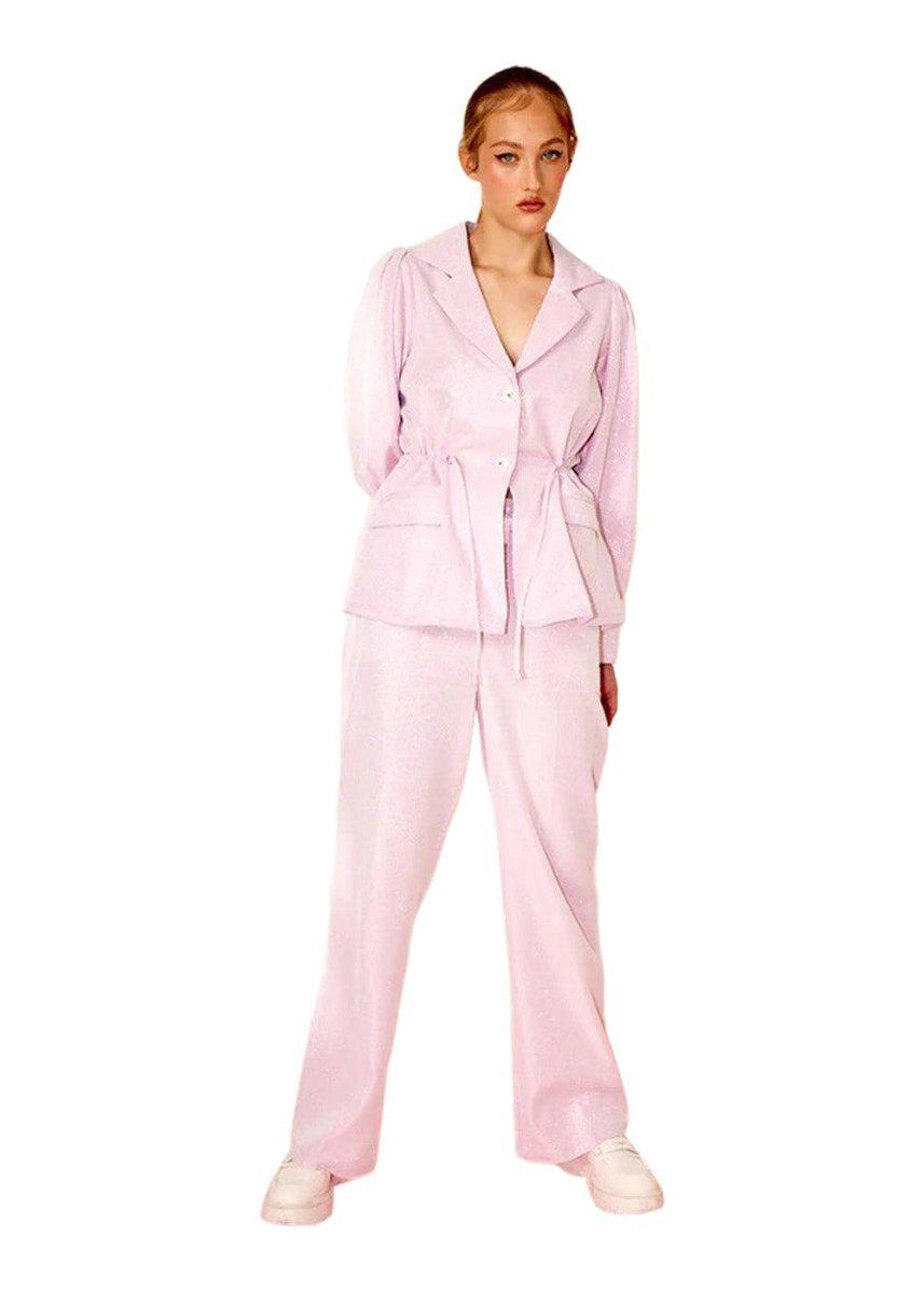 Pink String Jacket Estelle String Jacket - Pale Pink Glitter – Butler Loftet