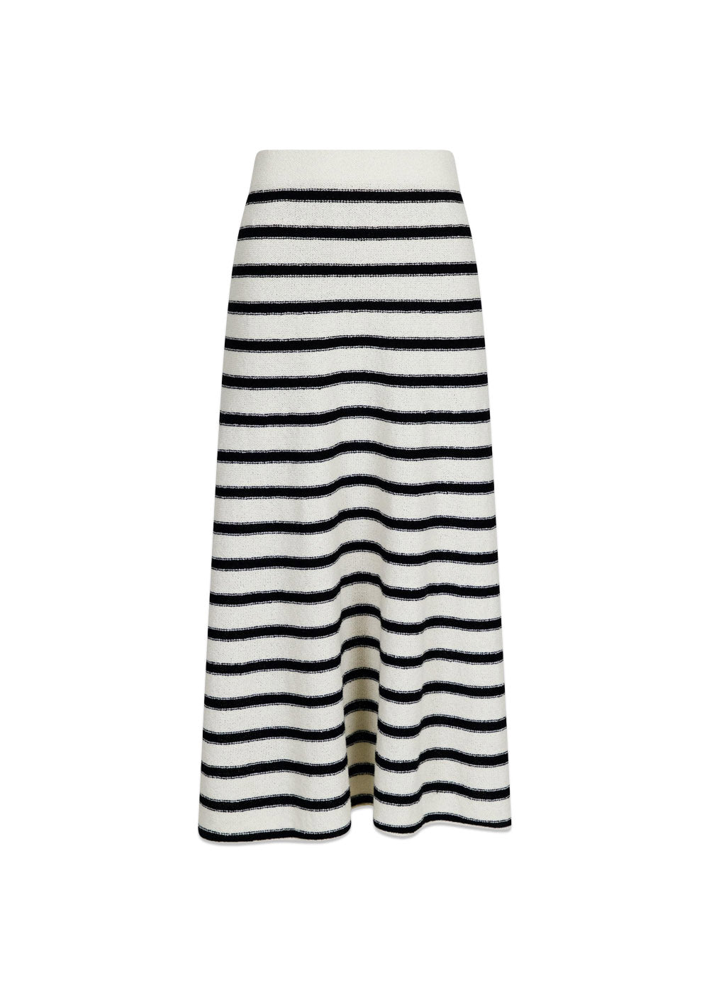 Neo Noirs Etti Boucle Knit Stripe Skirt - Black Striped. Køb strik her.