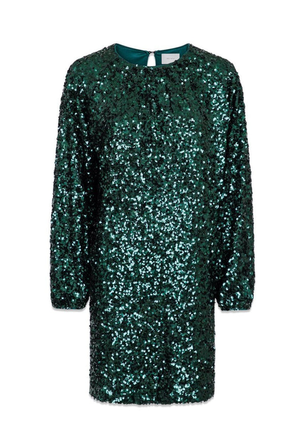 Neo Noirs Ezra Fall Sequins Dress - Dark Green. Køb kjoler her.