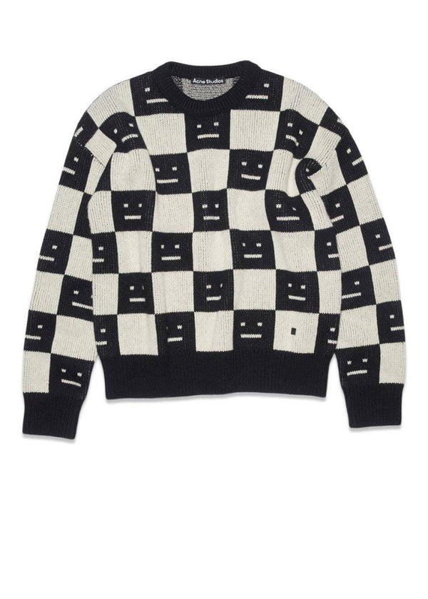 Acne Studios' FA-UX-KNIT000050 - Black/Oatmeal Beige. Køb strik her.