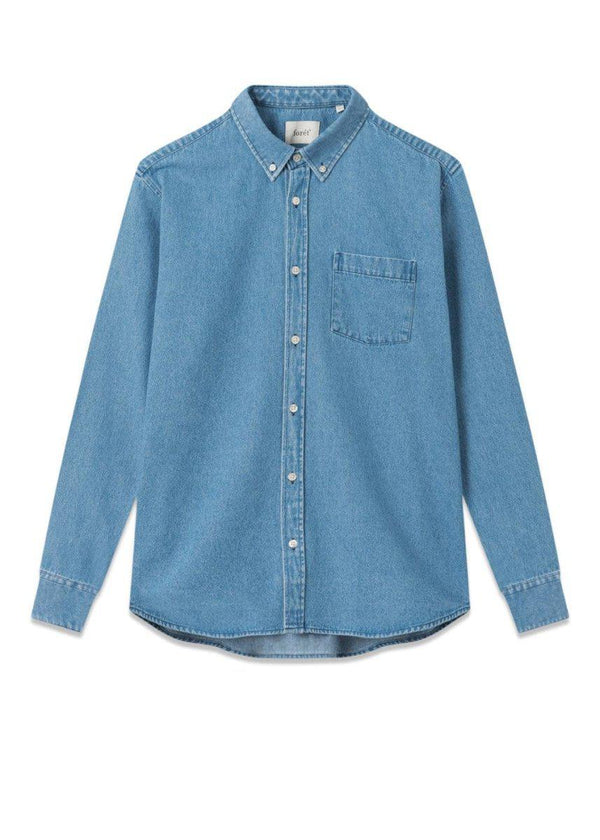 Foréts FENNEL DENIM SHIRT - Light Blue. Køb shirts her.