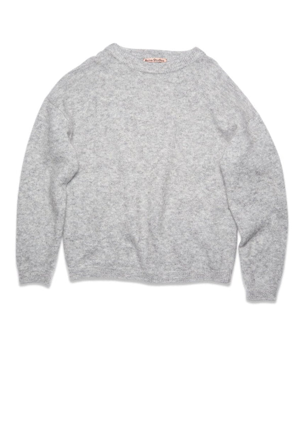 Acne Studios' FN-WN-KNIT000289 - Cold Grey Melange. Køb strik her.