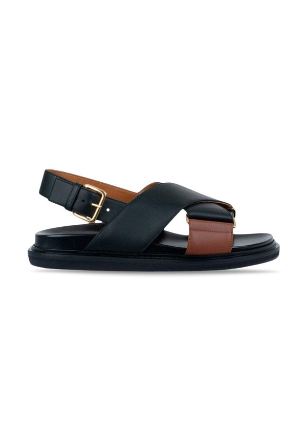 Marnis FUSSBETT SHOE - Black+Maroon. Køb sandaler her.