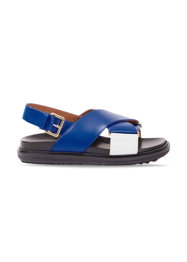 Marnis FUSSBETT SHOE - Iris Blue+Lily White. Køb sandaler her.
