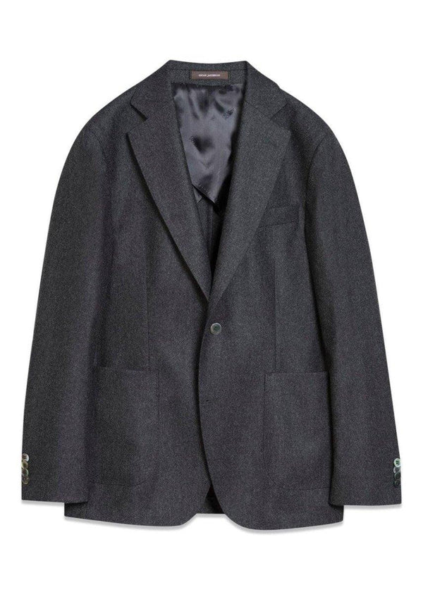 Oscar Jacobsons Ferry Patch Soft BZ - Dark Grey. Køb blazers her.