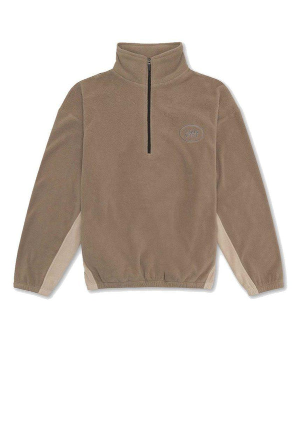 7 Days' Fleece pullover/ Half Zip - Sand/Brown. Køb fleece her.