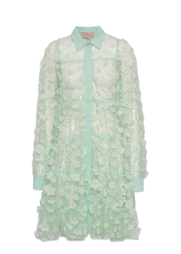 HUNKØN's Florentina Layer Dress - Mint. Køb kjoler her.