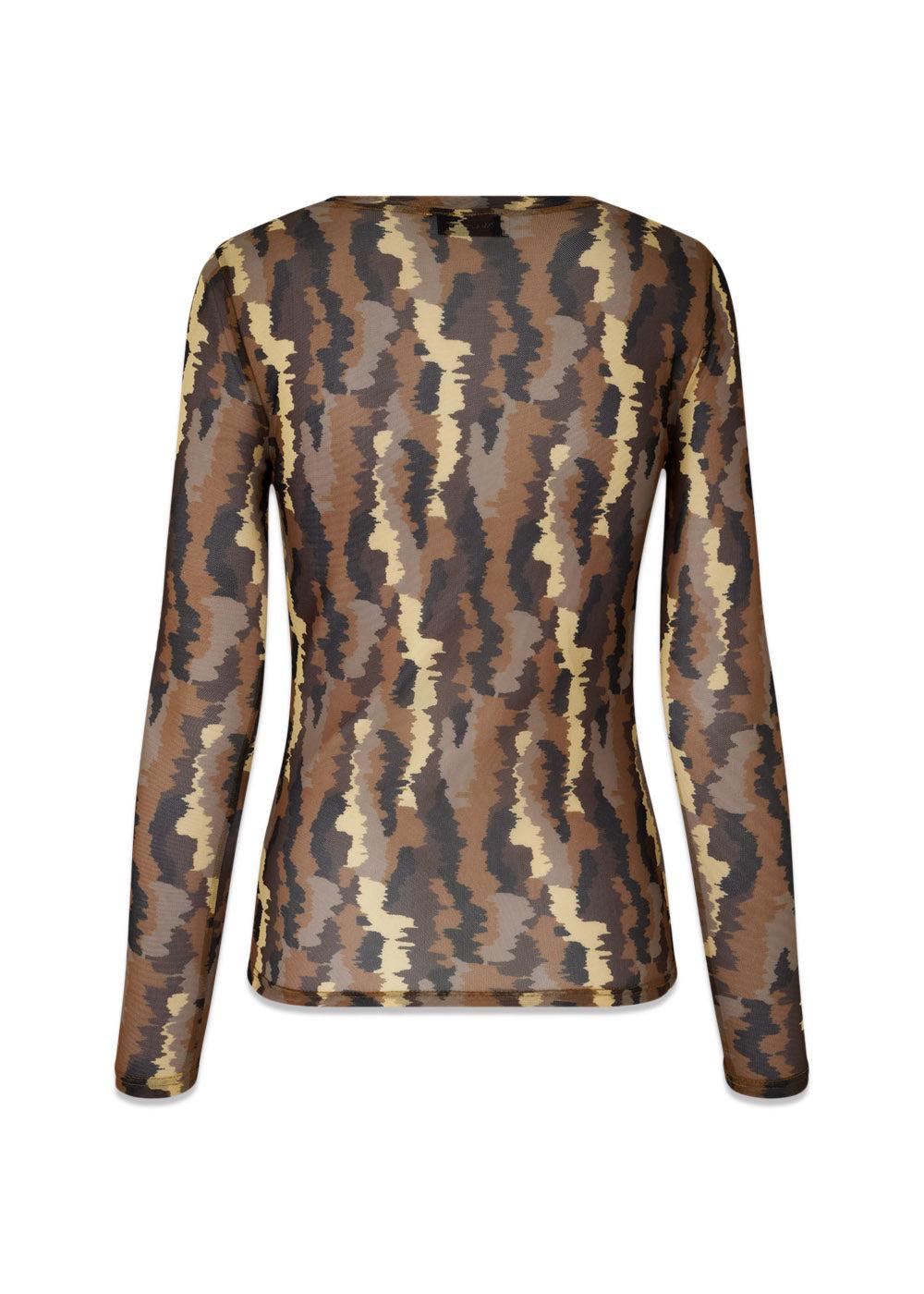 FreenMD print o-neck top - Distorted Seabed