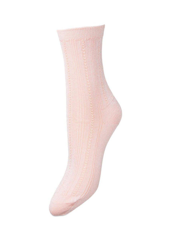 BeckSöndergaards Glitter Drake Sock - Rose Quartz. Køb socks/stockings her.