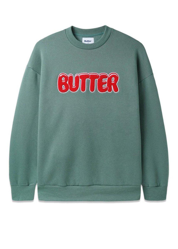 Butter Goods' Goo Crewneck sweatshirt - Spruce. Køb sweatshirts her.