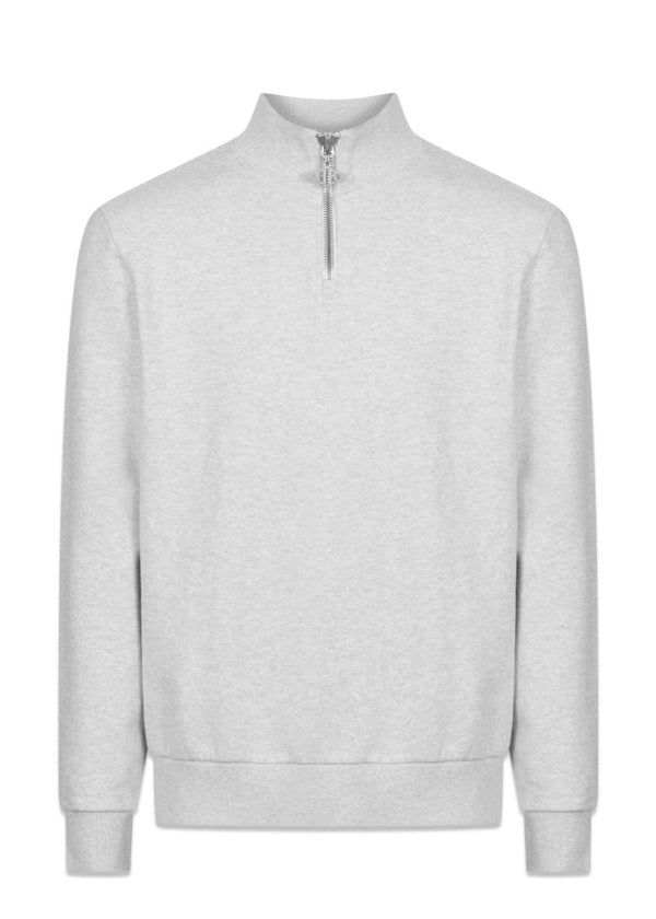 Han Kjøbenhavns Half Zip Sweat - Light Grey Melange. Køb sweatshirts her.