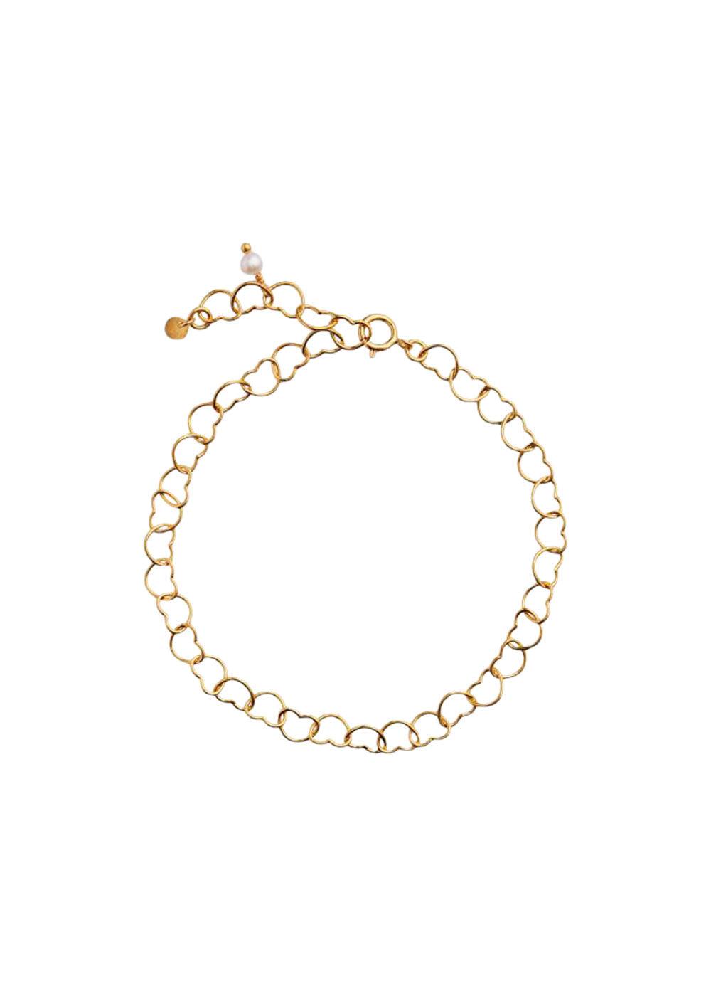 Stine A's Happy Hearts Bracelet - Gold. Køb armbånd her.