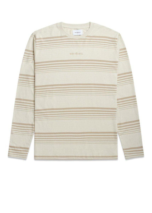 Woodbirds Harbour Score LS Tee - Sand. Køb t-shirts her.