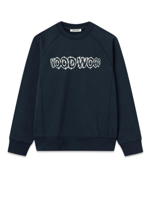 Wood Woods Hester shatter logo sweatshirt - Navy. Køb sweatshirts her.