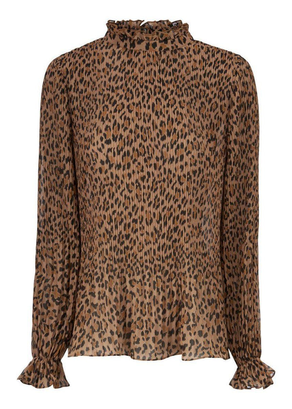 Modströms Hitta print top - Brown Leopard. Køb toppe her.