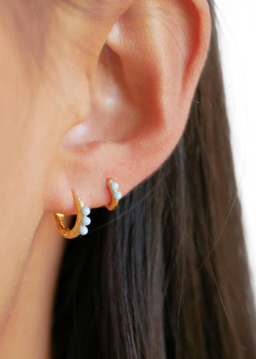 Hoops, Paula 8 mm - Light Blue Jewellery804_E265GM_Lightblue_8mm5714274021597- Butler Loftet
