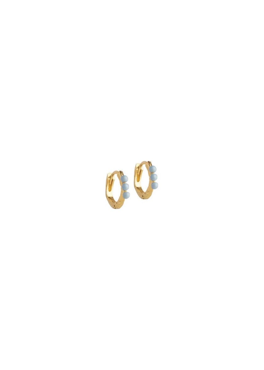 ENAMEL Copenhagens Hoops, Paula 8 mm - Light Blue. Køb smykker her.