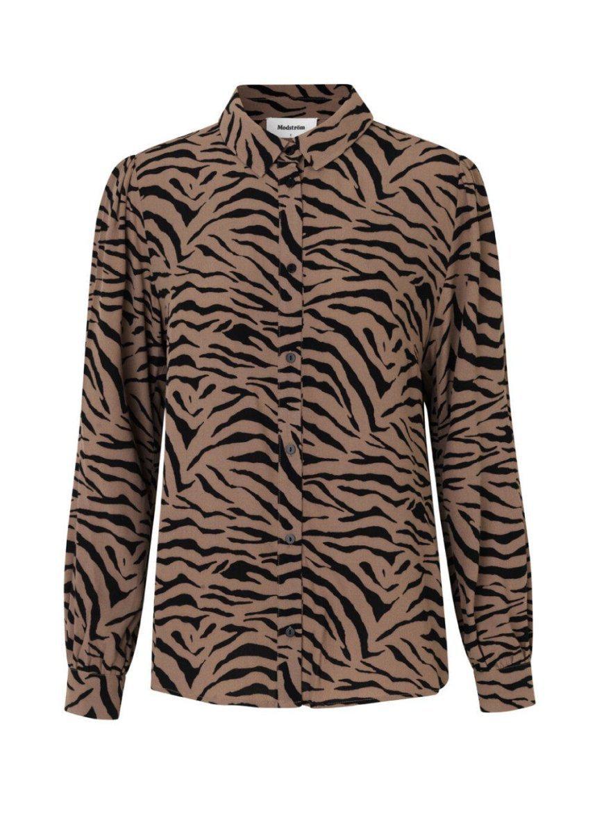 Modströms Ibu print shirt - Mountain Zebra. Køb shirts her.