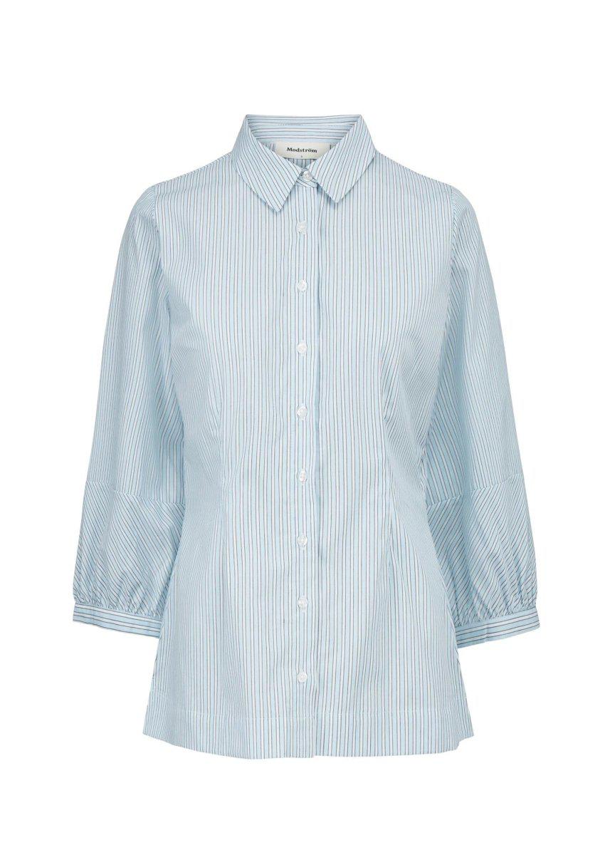 Modströms Idol shirt - Blue Black Stripe. Køb blouses her.