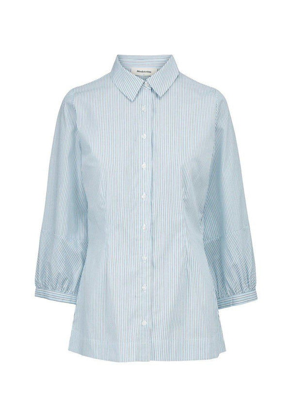 Modströms Idol shirt - Blue Black Stripe. Køb blouses her.