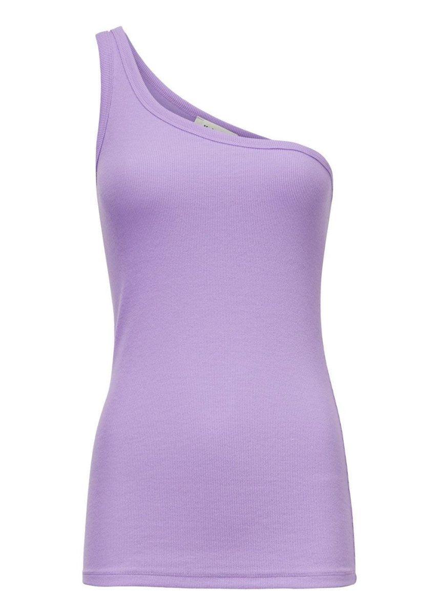 Modströms Igor one shoulder top - Lavender. Køb toppe her.