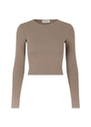 Modströms IgorMD LS crop top - Spring Stone. Køb toppe her.